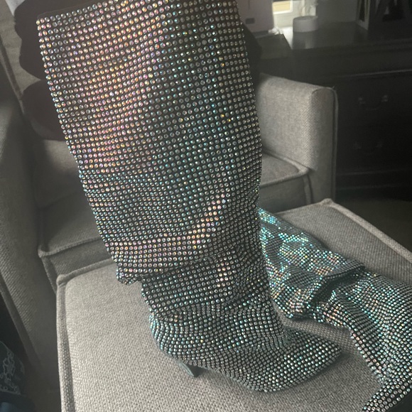 FABULOUS Steve Madden Diamond Knee High Boots - worn once - Picture 4 of 4